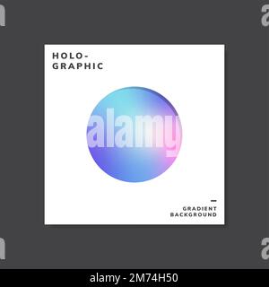 Colorful holographic gradient background design sample Stock Vector