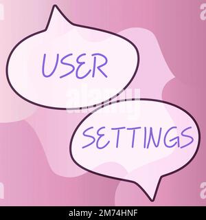 Handwriting text User Settings. Business idea Configuration of appearance Operating System Personalized Stock Photo