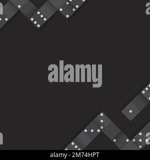 Black blocks frame on blank black background vector Stock Vector