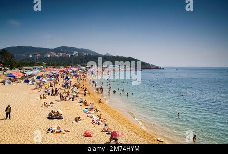 The Scene of the Beach in Dalian Stock Photo