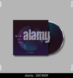 CD case layout design vector Stock Vector