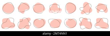 Collection of abstract fluid shapes. Flat vector illustrations Stock Vector