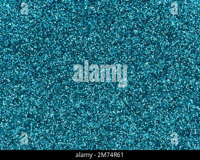 Cyan glitter for texture or background sparkling shiny wrapping paper texture for Christmas holiday seasonal wallpaper decoration, Valentines greeting Stock Photo