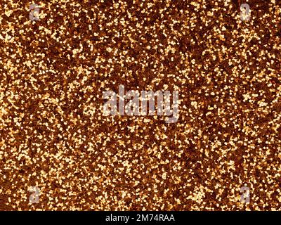 Dark Gold holographic glitter texture. Design pattern of sparkling shiny glitter for decoration design of unusual, Christmas, New Year, xmas, 3d, gift Stock Photo