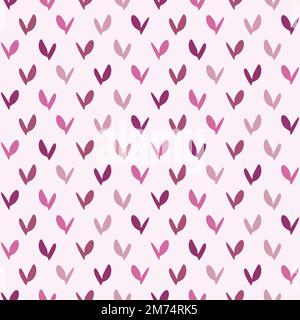 Viva magenta geometric seamless vector pattern. Whimsical color of the year folk art geo background.  Stock Vector