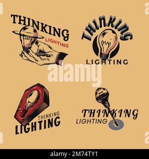 Thinking and innovation concept illustration vector Stock Vector