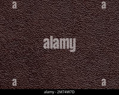 Genuine luxury dark brown leather texture sample. Background with copy space. Faux eco leather. Textured backdrop effect for design, upholstered Stock Photo