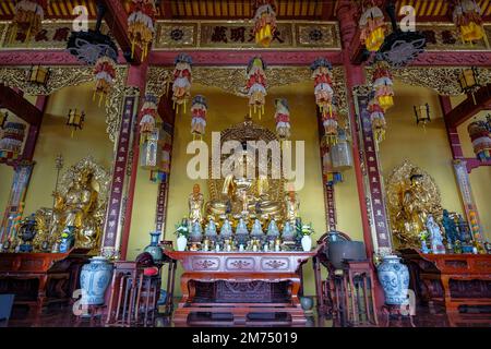 Can Tho, Vietnam - January 4, 2023: Views of the Phat Hoc Pagoda in Can Tho, Vietnam. Stock Photo