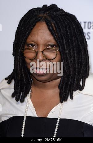 File photo dated 02/03/14 of Whoopi Goldberg arrives for the Elton John AIDS Foundation's 22nd annual Academy Awards Viewing Party at West Hollywood Park in Los Angeles. Ms Goldberg has said she learnt how long the 'tentacles of hate' can be through Emmett Till's story, adding that appearing in the film was the best way to 'sound the alarm'. The film titled Till is based on the true story of Mamie Till-Mobley's pursuit of justice for her 14-year-old son Emmett, who was lynched in 1955 while visiting his cousins in Mississippi. Issue date: Saturday January 7, 2023. Stock Photo