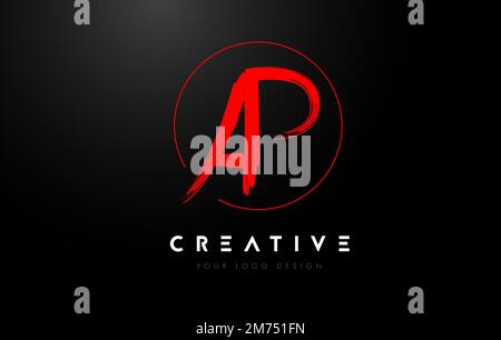 AP Brush Letter Logo Design. Artistic Handwritten Brush Letters Logo ...