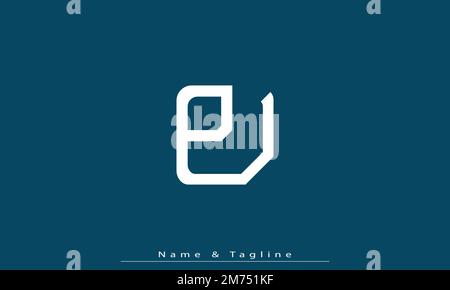 Alphabet letters Initials Monogram logo PU , UP Stock Vector