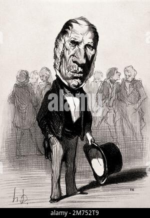 Dupin 1848 by Honore Daumier 1808-1879 ( Honoré-Victorin Daumier was a French painter, sculptor, and printmaker, whose many works offer commentary on the social and political life in France ) Stock Photo