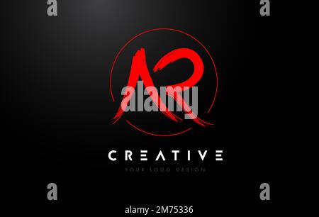 AR Handwritten Letters Logo Design with Circular Letter Pattern ...