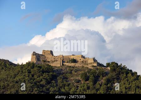 Arechi Castle on top of a hill in Salerno, Italy. Stock Photo