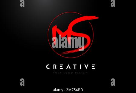 MM M M Brush Logo Letters Design With Red And Black Colors And Brush Letter  Concept. Royalty Free SVG, Cliparts, Vectors, and Stock Illustration. Image  79173918.