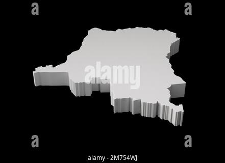 Congo on globe isolated on white background Stock Photo - Alamy