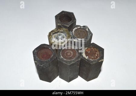 burnt capsules from the 9M22S for MLRS Grad projectile containing an ...