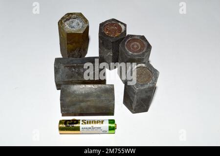 burnt capsules from the 9M22S for MLRS Grad projectile containing an ...