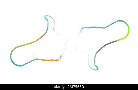 Like dislike hand sign. Vector illustration Stock Vector