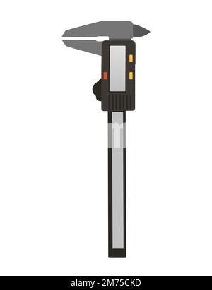 Calliper measuring tools hand tool instrument vector illustration isolated on white background Stock Vector
