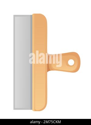 Putty knife hand tool instrument vector illustration isolated on white background Stock Vector