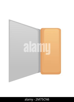 Putty knife hand tool instrument vector illustration isolated on white background Stock Vector