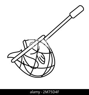 Scoop net color icon. Fishing gear. Hoop net. Isolated vector illustration  Stock Vector Image & Art - Alamy