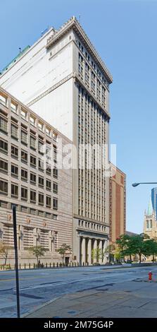 Superior Building was Cleveland’s tallest skyscraper when built in 1922. Originally known as Cleveland Discount Building (a bank). Stock Photo