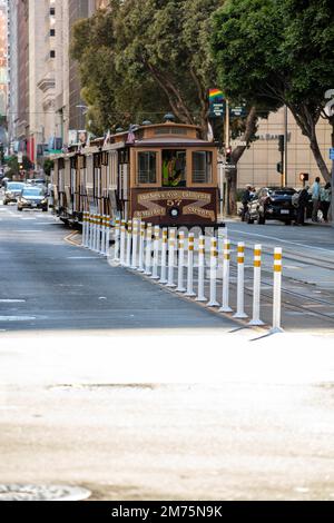 Cable Car terminus, Market Street, San Francisco, California, USA Stock Photo