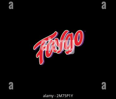 Faygo, rotated logo, black background B Stock Photo