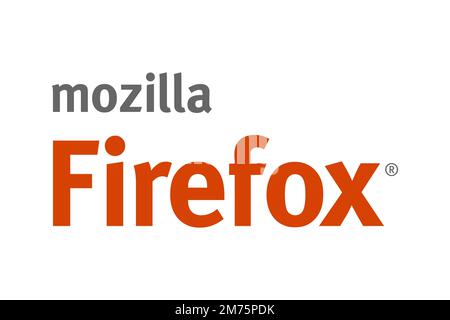 Firefox 2, Logo, White background Stock Photo