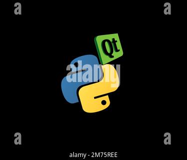 PyQt, Logo, Black background Stock Photo - Alamy