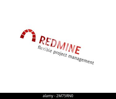 Redmine, rotated logo, white background Stock Photo - Alamy