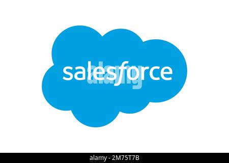 Salesforce. com, Logo, White background Stock Photo