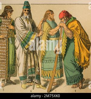 Hebrews. From left to right, 5: type of mantle, 6: Persian-Hebrew ...