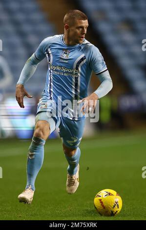 Coventry, UK. 7th Jan, 2023. Jake Bidwell of Coventry City during the The FA Cup match at the Coventry Building Society Arena, Coventry. Picture credit should read: Darren Staples/Sportimage Credit: Sportimage/Alamy Live News Stock Photo