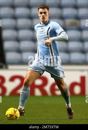 Coventry, UK. 7th Jan, 2023. Michael Rose of Coventry City during the The FA Cup match at the Coventry Building Society Arena, Coventry. Picture credit should read: Darren Staples/Sportimage Credit: Sportimage/Alamy Live News Stock Photo