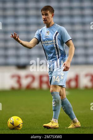 Coventry, UK. 7th Jan, 2023. Ben Sheaf of Coventry City during the The FA Cup match at the Coventry Building Society Arena, Coventry. Picture credit should read: Darren Staples/Sportimage Credit: Sportimage/Alamy Live News Stock Photo