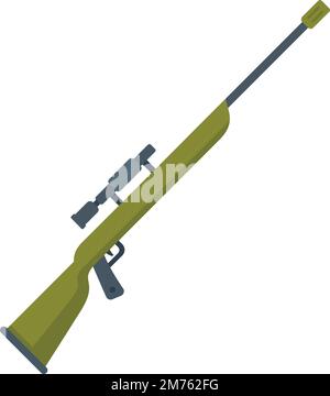 Field sniper icon flat vector. Rifle gun. Weapon scope isolated Stock ...