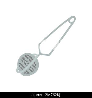 Doodle tea strainer illustration Stock Vector