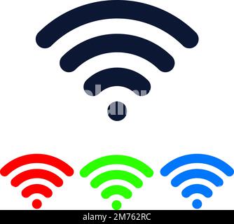 wifi line icon on white background Stock Vector