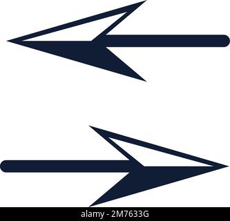 Set arrow icon. Collection different way arrows sign. Black vector arrows – vector Stock Vector