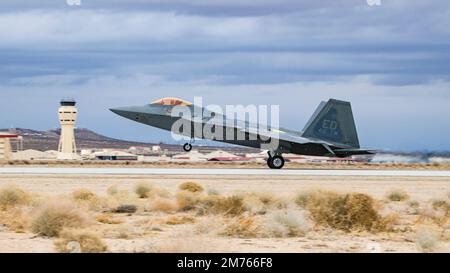 An F-22 Raptor assigned to the 411th Flight Test Squadron out of ...
