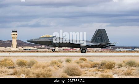 An F-22 Raptor assigned to the 411th Flight Test Squadron out of ...
