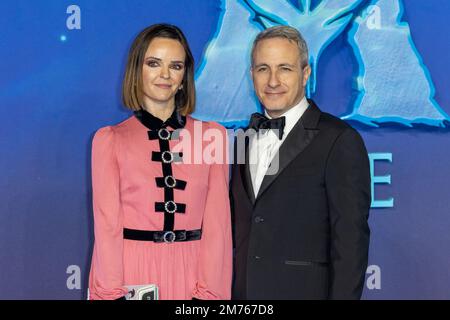 Celebs attend the Avatar: The Way Of Water World Premiere at Odeon Luxe Leicester Square Featuring: Guest, Steve Asbell Where: London, United Kingdom When: 06 Dec 2022 Credit: Phil Lewis/WENN Stock Photo