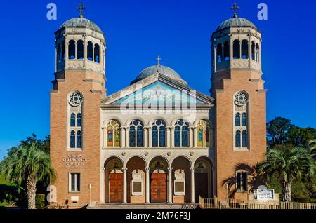 Malbis Memorial Church is pictured, Jan.7, 2023, in Daphne, Alabama. The Greek Orthodox Church was built in 1965 in the Byzantine Revival style. Stock Photo