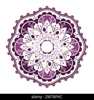 Colorful mandala pattern on white background Stock Vector