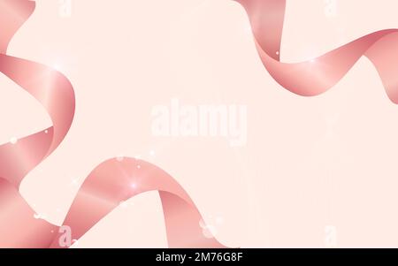 Pink wave abstract background vector Stock Vector