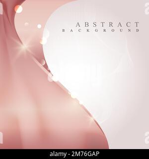 Pink wave abstract background vector Stock Vector