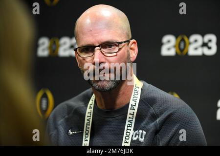 TCU defensive coordinator Joe Gillespie during National Championship ...